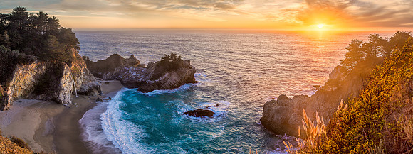 "McWay Sunset" Panoramic