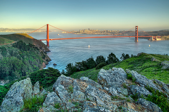 Evening sets on the Bay